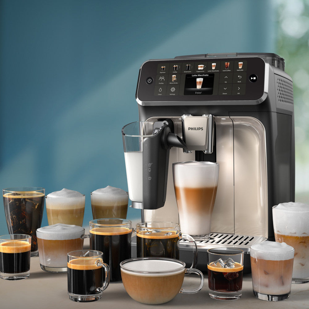 Philips 5500 LatteGo EP5547/90 automatinis kavos aparatas – juodas/sidabrinis